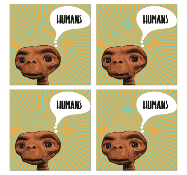 Podkładka pod kubek geek Et myślenie o ludziach - TenStickers