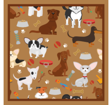 Nowoczesna podkładka pod kubek ilustracje wesołych psów - TenStickers