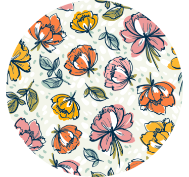 Nowoczesna podkładka pod kubek w stylu botanicznym - TenStickers