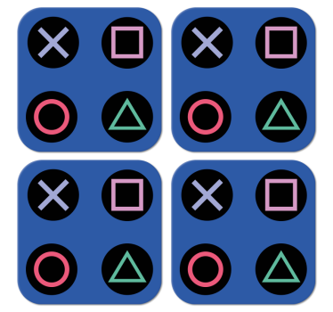 Podkładka pod kubek geek Zabawny kolorowy wzór playstation - TenStickers