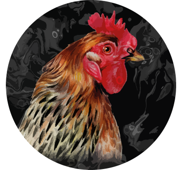 Vintage podstawka pod kubek realistyczny portret koguta - TenStickers