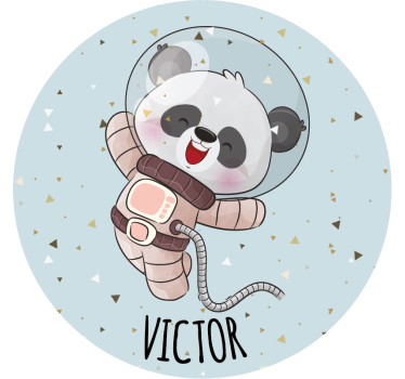 Vintage podstawka pod kubek radosny astronauta panda - TenStickers
