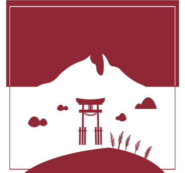 Podstawka pod kubek geek brama torii w górach - TenStickers