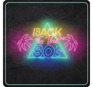 Vintage podstawka pod kubek neonowy retro lat 80-tych - TenStickers