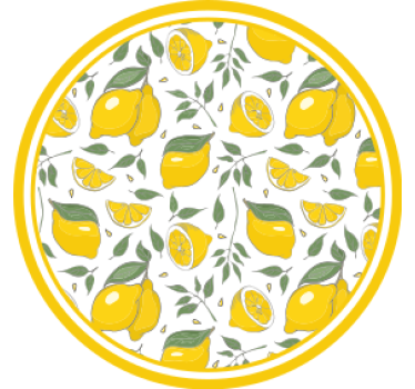 Podkładka pod kubek z wzorami cytrynowymi - TenStickers