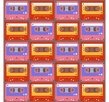 Vintage podstawka pod kubek kasety retro - TenStickers
