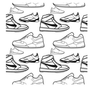 Nowoczesna podkładka pod kubek wzory z konturami sneakersów - TenStickers