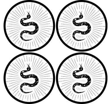 Podstawka pod kubek geek motyw abstrakcyjnego węża - TenStickers