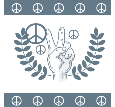 Podkładka pod kubek z tekstem symbol pokoju i zwycięstwa - TenStickers