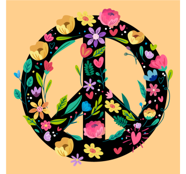 Podkładka pod kubek z tekstem symbol roślinnej harmonii - TenStickers