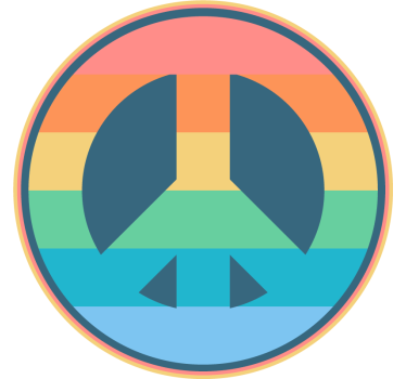 Vintage podstawka pod kubek retro symbol pokoju - TenStickers