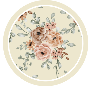 Vintage podstawka pod kubek wzór kwiatowy elegancki - TenStickers