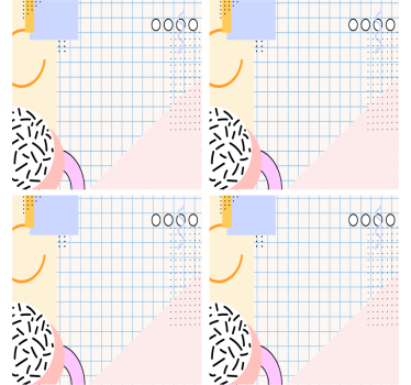 Nowoczesna podkładka pod kubek z geometrycznym wzorem - TenStickers