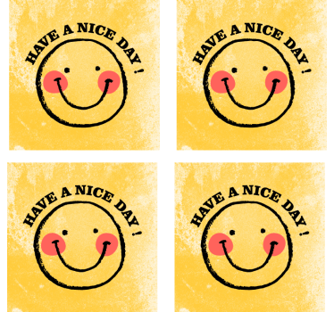 Podstawka pod kubki cytaty ładny dzień pomalowana twarz - TenStickers