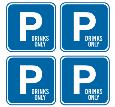 Podkładka pod kubek z tekstem zastrzeżone napoje - TenStickers