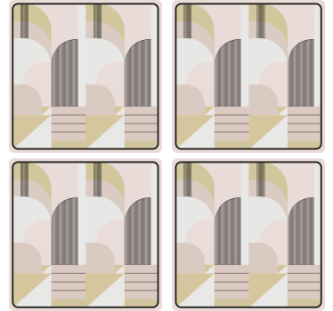 Podkładka pod kubek Pastelowa miejski design - TenStickers