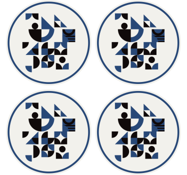 Nowoczesna podkładka pod kubek w geometryczne wzory - TenStickers