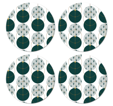 Nowoczesna podstawka pod kubek Geo sztuka w stylu glamour - TenStickers