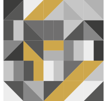 Nowoczesna podstawka pod kubek Geometryczny wzór ze złotymi eleme - TenStickers