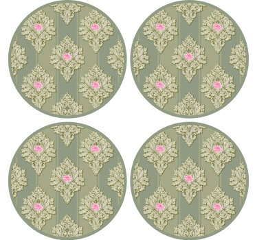 Vintage podstawka pod kubek złożony element botaniczny - TenStickers