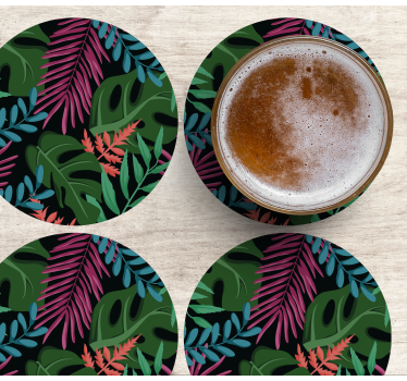 Monstera tropical jungle więcej podstawek - TenStickers