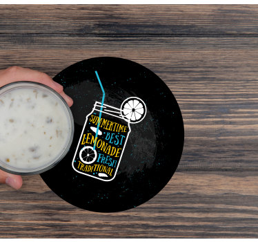 Nowoczesna podkładka pod kubek cytrynowa lemonada - TenStickers