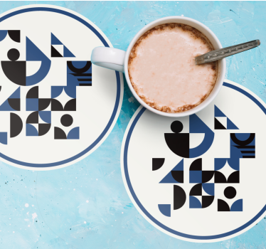 Nowoczesna podkładka pod kubek w geometryczne wzory - TenStickers