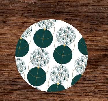 Nowoczesna podstawka pod kubek Geo sztuka w stylu glamour - TenStickers