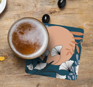 Podkładka pod kubek Glamour style ginko kolor - TenStickers