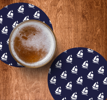 Nowoczesna podstawka pod kubek Granatowy wzór morski - TenStickers
