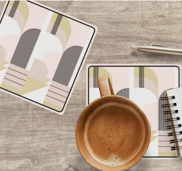 Podkładka pod kubek Pastelowa miejski design - TenStickers