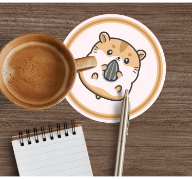 Nowoczesne podstawki pod kubki śliczna kreskówka chomika - TenStickers