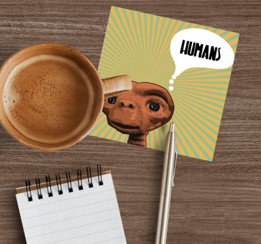 Podkładka pod kubek geek Et myślenie o ludziach - TenStickers