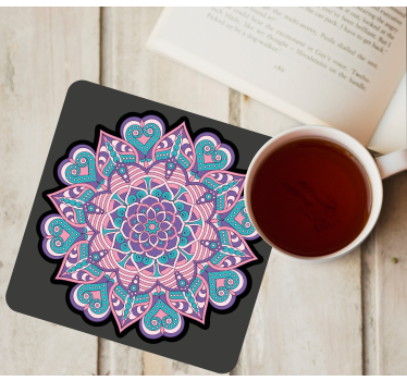 Podkładki płytki pod kubek Mandala boho - TenStickers