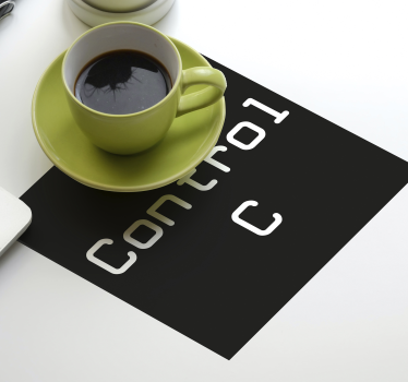 Podkładki pod kubek geek Control c + control v - TenStickers