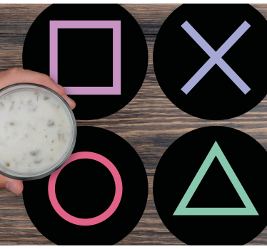 Podstawka pod kubek geek kolorowe wzory kształtów - TenStickers