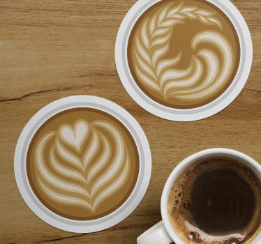 Podstawka pod kubek geek wzory latte art - TenStickers