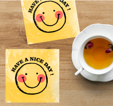 Podstawka pod kubki cytaty ładny dzień pomalowana twarz - TenStickers