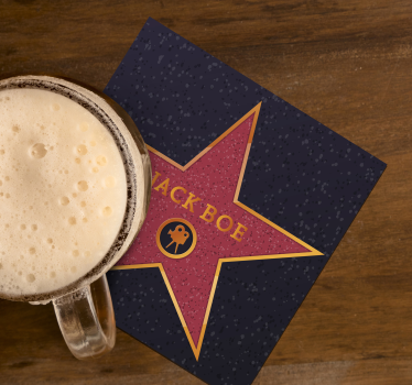 Podstawki pod kubek gwiazda Hollywood - TenStickers