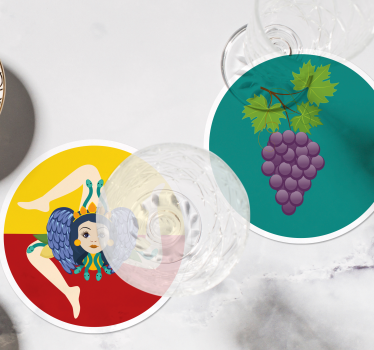 Sycylia kolorowe ikony więcej podstawek - TenStickers