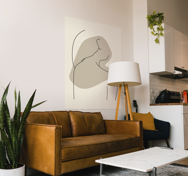 Abstrakcyjna linia plakatu z powrotem - TenStickers