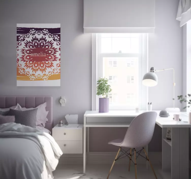 personalizowany plakat z nazwą mandali - TenStickers