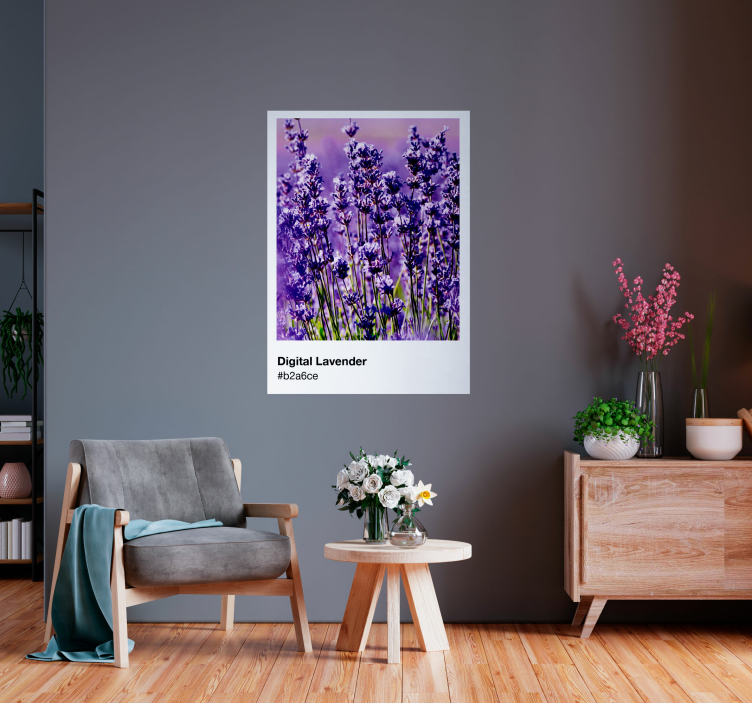 Pantone cyfrowy plakat lawendowy - TenStickers
