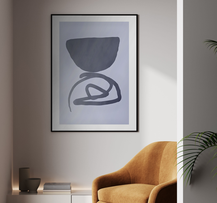 Abstrakcyjny plakat fioletowa ramka - TenStickers