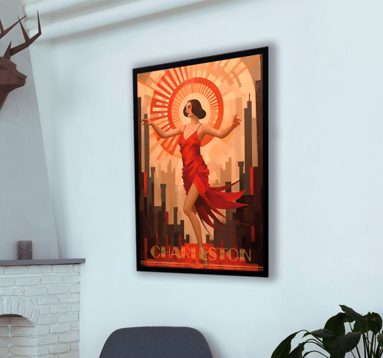 Plakat art deco czarleston - TenStickers