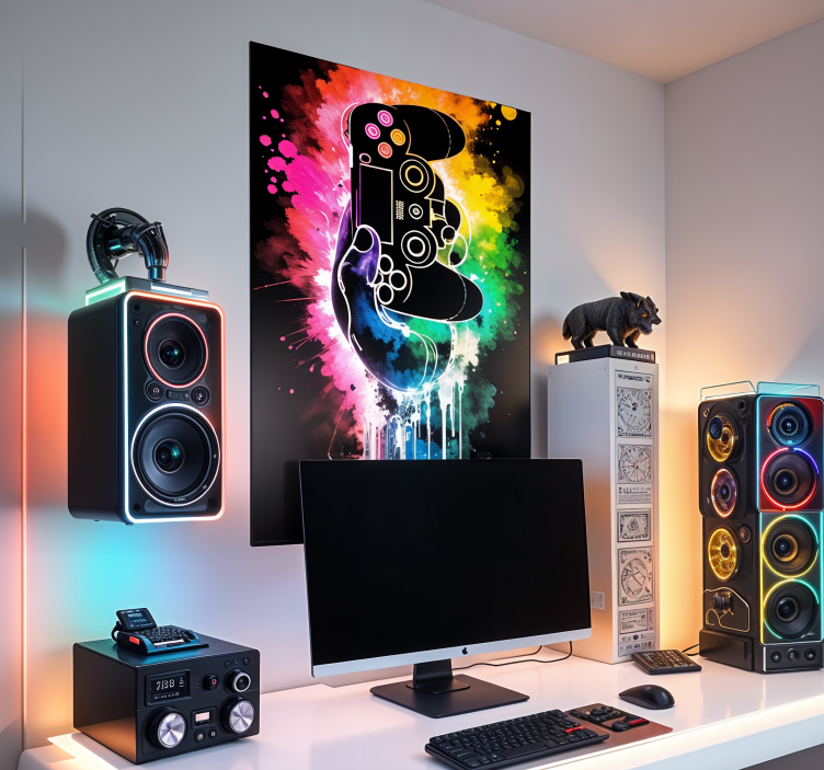 Plakat do gry wideo eksplozja gamer - TenStickers