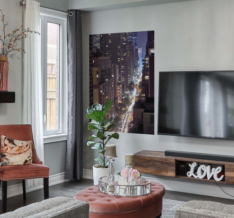 Plakat do salonu budynki nowego jorku - TenStickers