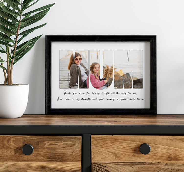 nowoczesne plakaty do salonu dziękuję ci mamo - TenStickers