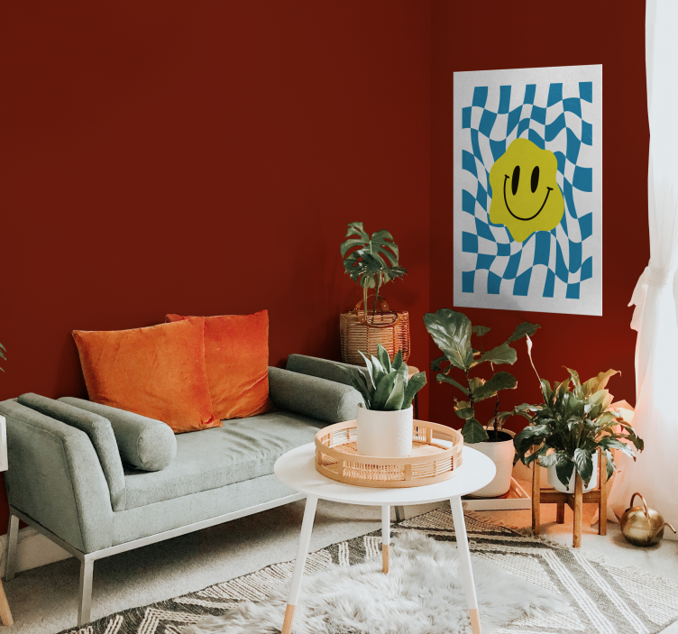 Plakat do salonu uśmiechnięty, groovy - TenStickers