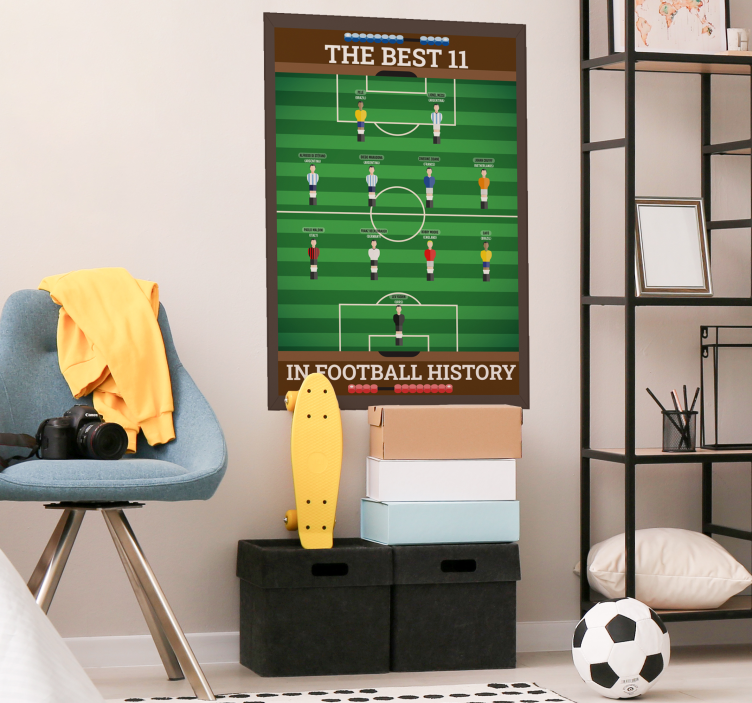 Plakat do sypialni dla nastolatka najlepsza 11-tka w historii fut - TenStickers